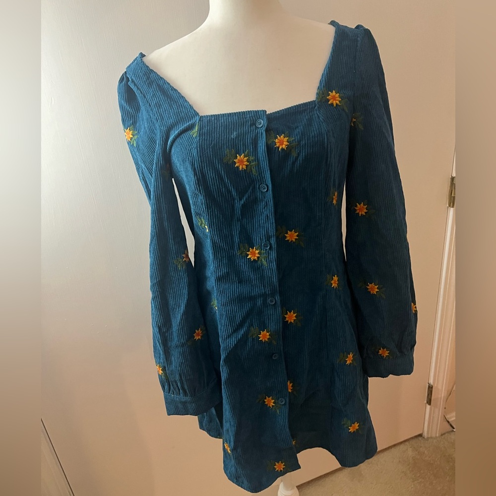 Corduroy mini dress